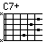 [chord image for meek-oh-why-offline.txt.data/C7+.png]