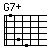 [chord image for uciekali.txt.data/G7+.png]